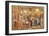 Louis XIV Receiving the Papal Legate Cardinal Chigi at Fontainebleau-null-Framed Giclee Print
