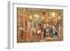 Louis XIV Receiving the Papal Legate Cardinal Chigi at Fontainebleau-null-Framed Giclee Print