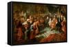 Louis XIV Receiving the Persian Ambassador in the Galerie Des Glaces at Versailles-Antoine Coypel-Framed Stretched Canvas