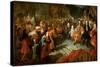 Louis XIV Receiving the Persian Ambassador in the Galerie Des Glaces at Versailles-Antoine Coypel-Stretched Canvas