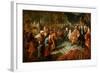 Louis XIV Receiving the Persian Ambassador in the Galerie Des Glaces at Versailles-Antoine Coypel-Framed Giclee Print