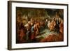 Louis XIV Receiving the Persian Ambassador in the Galerie Des Glaces at Versailles-Antoine Coypel-Framed Giclee Print