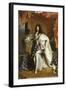 Louis XIV, roi de France, portrait en pied en costume royal-Hyacinthe Rigaud-Framed Giclee Print