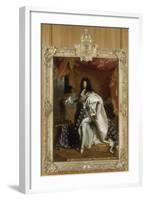 Louis XIV, roi de France, portrait en pied en costume royal-Hyacinthe Rigaud-Framed Giclee Print