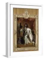 Louis XIV, roi de France, portrait en pied en costume royal-Hyacinthe Rigaud-Framed Giclee Print