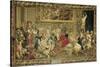 Louis XIV Visiting the Gobelins Factory, 1673-null-Stretched Canvas