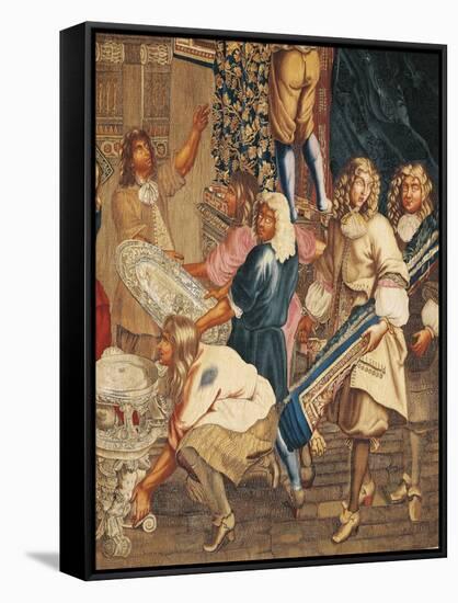 Louis XIV Visiting the Gobelins Factory-null-Framed Stretched Canvas