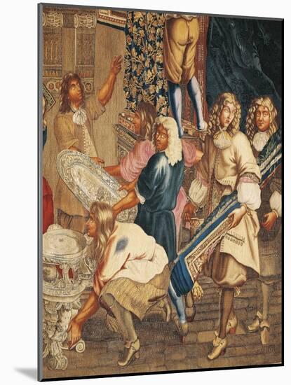 Louis XIV Visiting the Gobelins Factory-null-Mounted Giclee Print