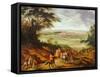 Louis XIV with Versailles in the Distance-Jean-Baptiste Martin-Framed Stretched Canvas