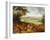 Louis XIV with Versailles in the Distance-Jean-Baptiste Martin-Framed Giclee Print