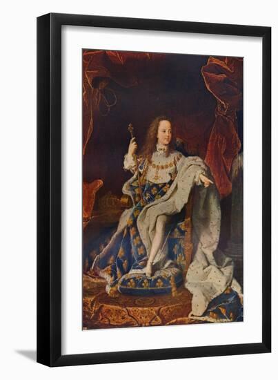'Louis XV (1710-1774) at the Age of Five in the Costume of the Sacre', c1716û24, (1911)-Hyacinthe Rigaud-Framed Giclee Print