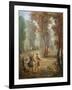 Louis Xv (1710-74) and His Bloodhound at Puys, Cartoon for a Tapestry, 1738-Jean-Baptiste Oudry-Framed Giclee Print