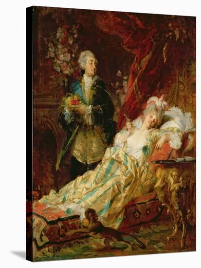 Louis XV and Madame Dubarry-Gyula Benczur-Stretched Canvas
