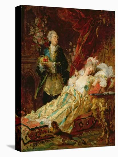 Louis XV and Madame Dubarry-Gyula Benczur-Stretched Canvas