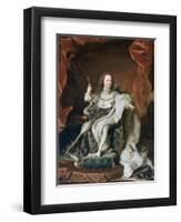Louis XV at the Age of Five, C1715-Hyacinthe Rigaud-Framed Premium Giclee Print