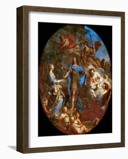 Louis XV Bringing Peace to Europe-François Le Moyne-Framed Giclee Print