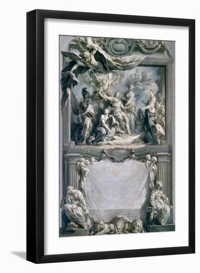 Louis XV Gives Peace to Europe-François Le Moyne-Framed Giclee Print