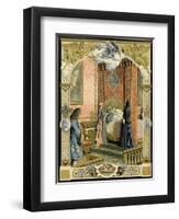 Louis XV Is Kissed by His Dying Great Grandfather, Louis XIV-Maurice Leloir-Framed Art Print