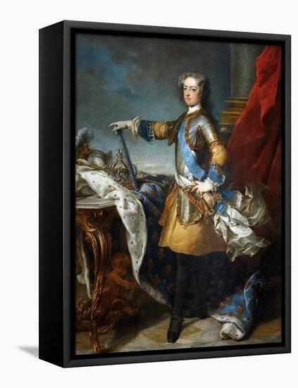 Louis XV, King of France and Navarre-Jean-Baptiste van Loo-Framed Stretched Canvas