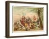 Louis XV of France and Marshal De Saxe at the Battle of Fontenoy, 1745-Antoine Charles Horace Vernet-Framed Giclee Print