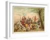 Louis XV of France and Marshal De Saxe at the Battle of Fontenoy, 1745-Antoine Charles Horace Vernet-Framed Giclee Print
