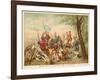 Louis XV of France and Marshal De Saxe at the Battle of Fontenoy, 1745-Antoine Charles Horace Vernet-Framed Giclee Print