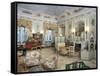 Louis XV-Style Cabinet, Villa Malfitano Whitaker, Palermo, Sicily, Italy-null-Framed Stretched Canvas