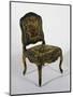 Louis XV Style Gilt Wood Chair Upholstered with Gobelins Tapestries, France-null-Mounted Giclee Print