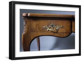 Louis XV Style Walnut Genoese Diplomat Writing Desk, Italy, Detail-null-Framed Giclee Print