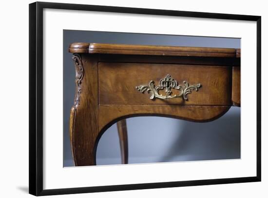Louis XV Style Walnut Genoese Diplomat Writing Desk, Italy, Detail-null-Framed Giclee Print