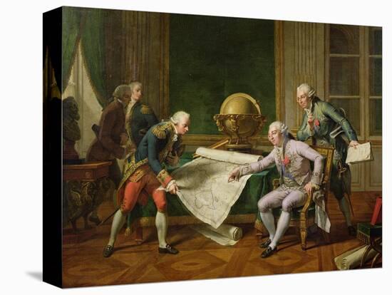 Louis XVI (1754-93) Giving Instructions to La Perouse, 29th June 1785, 1817-Nicolas Andre Monsiau-Stretched Canvas