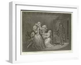 Louis XVI and His Family-Denis Auguste Marie Raffet-Framed Giclee Print