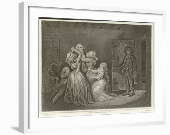 Louis XVI and His Family-Denis Auguste Marie Raffet-Framed Giclee Print