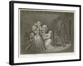 Louis XVI and His Family-Denis Auguste Marie Raffet-Framed Giclee Print