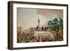 Louis XVI at the Gallows January 21, 1793-null-Framed Giclee Print