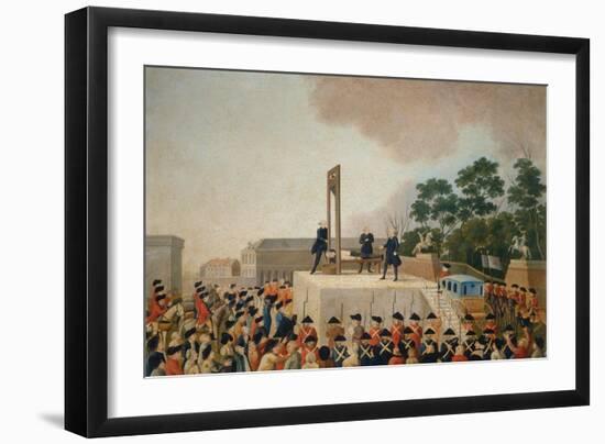 Louis XVI at the Gallows January 21, 1793-null-Framed Giclee Print