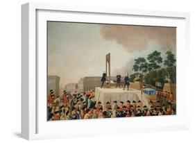 Louis XVI at the Gallows January 21, 1793-null-Framed Giclee Print