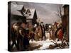 Louis XVI Distributing Alms to the Poor of Versailles During the Winter of 1788-Louis Hersent-Stretched Canvas