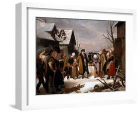 Louis XVI Distributing Alms to the Poor of Versailles During the Winter of 1788-Louis Hersent-Framed Giclee Print