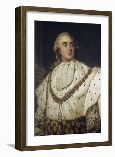 Louis XVI en costume de sacre-Joseph Siffred Duplessis-Framed Giclee Print