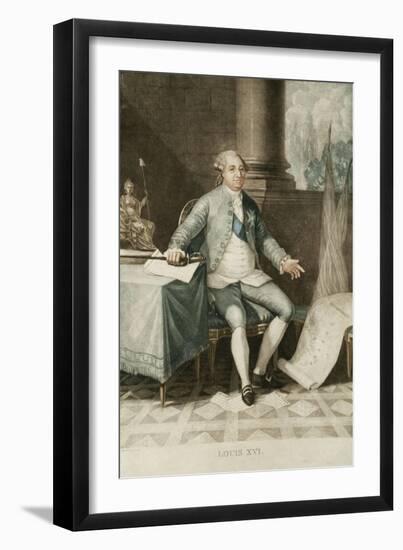 Louis XVI garant de la constitution en 1790-null-Framed Giclee Print