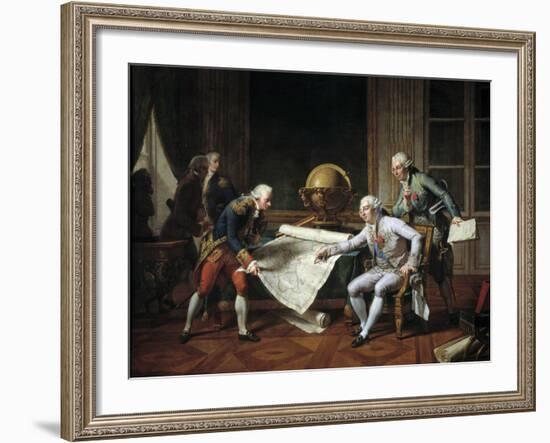 Louis XVI Giving Giving Instructions to La Perouse, 29Th June 1785 by Nicolas-Andre Monsiau-null-Framed Photographic Print