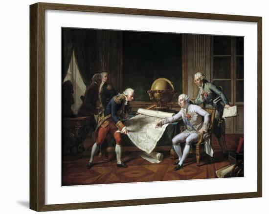 Louis XVI Giving Giving Instructions to La Perouse, 29Th June 1785 by Nicolas-Andre Monsiau-null-Framed Photographic Print