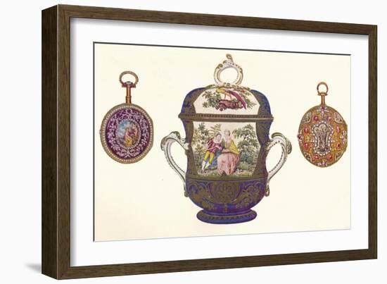 Louis XVI. Gold Repeater, (C.1770), Old Chelsea Porcelain Porringer and Cover, (C.1710), 1903-null-Framed Giclee Print