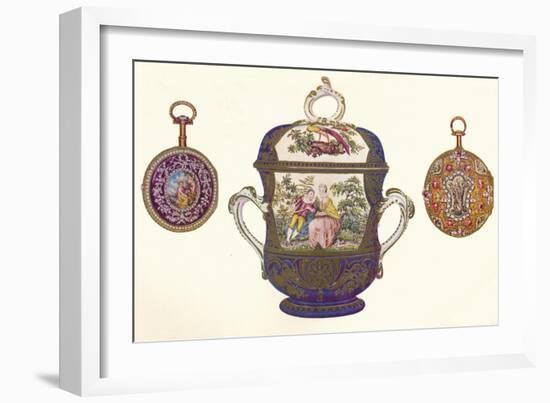 Louis XVI. Gold Repeater, (C.1770), Old Chelsea Porcelain Porringer and Cover, (C.1710), 1903-null-Framed Giclee Print