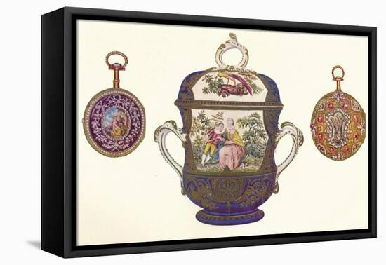 Louis XVI. Gold Repeater, (C.1770), Old Chelsea Porcelain Porringer and Cover, (C.1710), 1903-null-Framed Stretched Canvas