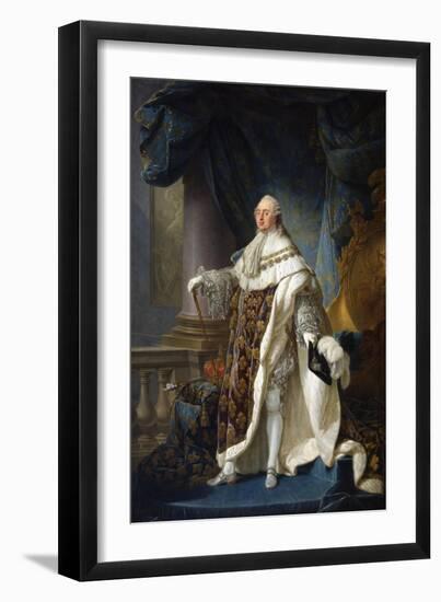 Louis XVI, King of France and Navarre, Wearing His Grand Royal Costume in 1779-Antoine Francois Callet-Framed Giclee Print