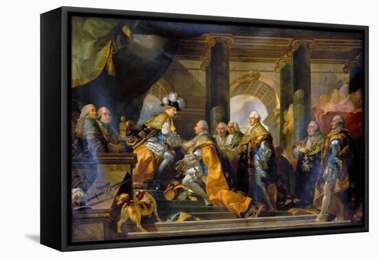 Louis XVI Received at Reims the Homage of the Knights of the Holy Spirit, 13 June 1775-Gabriel François Doyen-Framed Stretched Canvas