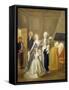 Louis XVI's Farewell to His Family, January 20, 1793-Jean-Jacques Hauer-Framed Stretched Canvas