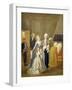 Louis XVI's Farewell to His Family, January 20, 1793-Jean-Jacques Hauer-Framed Giclee Print
